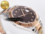 Rolex DateJust 41 126331 ARF 1:1 Best Edition 904L Steel Brown Diamonds Dial on SS/RG Oyster Bracelet SH3235(Gain Weight) - Görsel 7