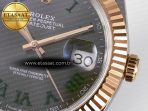 Rolex DateJust 41 126331 ARF 1:1 Best Edition 904L Steel Gray Dial Green Roman Marker on SS/RG Jubilee Bracelet SH3235(Gain Weight) - Görsel 11