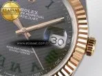 Rolex DateJust 41 126331 ARF 1:1 Best Edition 904L Steel Gray Dial Green Roman Marker on SS/RG Jubilee Bracelet SH3235（Gain Weight） - Görsel 11