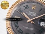 Rolex DateJust 41 126331 ARF 1:1 Best Edition 904L Steel Gray Dial Green Roman Marker on SS/RG Oyster Bracelet SH3235(Gain Weight) - Görsel 10