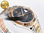 Rolex DateJust 41 126331 ARF 1:1 Best Edition 904L Steel Gray Dial Green Roman Marker on SS/RG Oyster Bracelet SH3235(Gain Weight) - Görsel 7