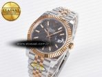 Rolex DateJust 41 126331 ARF 1:1 Best Edition 904L Steel Gray Textured Dial on SS/RG Jubilee Bracelet SH3235(Gain Weight)