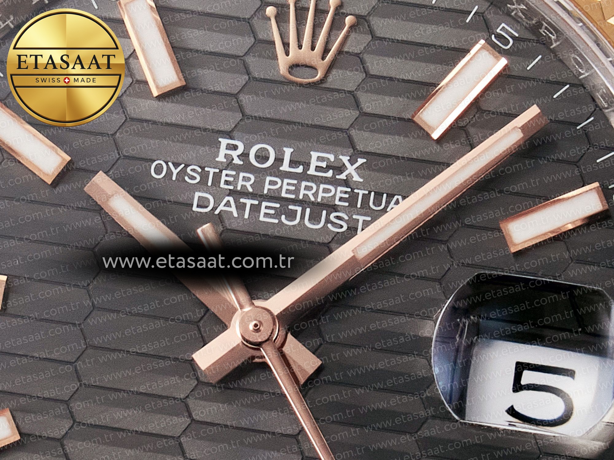 DateJust 41 126331 ARF 1:1 Best Edition 904L Steel Gray Textured Dial on SS/RG Jubilee Bracelet SH3235(Gain Weight) - Resim 11 Rolex DateJust 41 126331 ARF 1:1 Best Edition 904L Steel Gray Textured Dial on SS/RG Jubilee Bracelet SH3235(Gain Weight) - Görsel 11