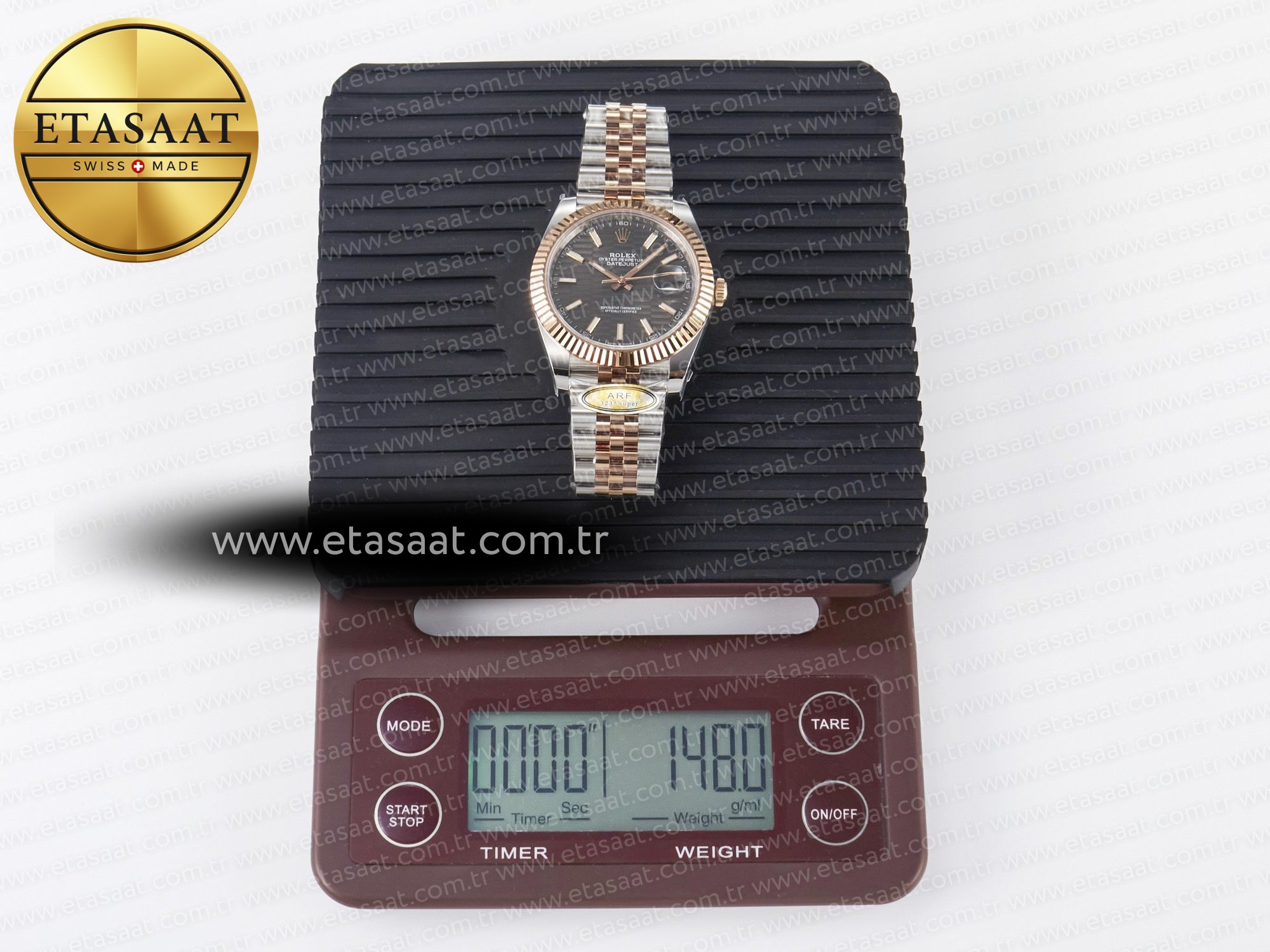 DateJust 41 126331 ARF 1:1 Best Edition 904L Steel Gray Textured Dial on SS/RG Jubilee Bracelet SH3235(Gain Weight) - Resim 35 Rolex DateJust 41 126331 ARF 1:1 Best Edition 904L Steel Gray Textured Dial on SS/RG Jubilee Bracelet SH3235(Gain Weight) - Görsel 35