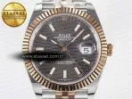 Rolex DateJust 41 126331 ARF 1:1 Best Edition 904L Steel Gray Textured Dial on SS/RG Jubilee Bracelet SH3235（Gain Weight） - Görsel 4