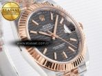 Rolex DateJust 41 126331 ARF 1:1 Best Edition 904L Steel Gray Textured Dial on SS/RG Jubilee Bracelet SH3235(Gain Weight) - Görsel 5