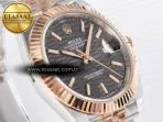 Rolex DateJust 41 126331 ARF 1:1 Best Edition 904L Steel Gray Textured Dial on SS/RG Jubilee Bracelet SH3235（Gain Weight） - Görsel 5
