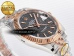 Rolex DateJust 41 126331 ARF 1:1 Best Edition 904L Steel Gray Textured Dial on SS/RG Jubilee Bracelet SH3235(Gain Weight) - Görsel 7