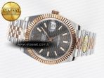 Rolex DateJust 41 126331 ARF 1:1 Best Edition 904L Steel Gray Textured Dial on SS/RG Jubilee Bracelet SH3235(Gain Weight) - Görsel 9