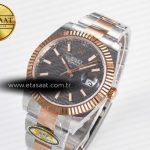 Rolex DateJust 41 126331 ARF 1:1 Best Edition 904L Steel Gray Textured Dial on SS/RG Oyster Bracelet SH3235（Gain Weight）