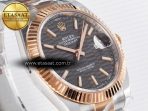 Rolex DateJust 41 126331 ARF 1:1 Best Edition 904L Steel Gray Textured Dial on SS/RG Oyster Bracelet SH3235(Gain Weight) - Görsel 5