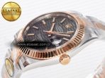 Rolex DateJust 41 126331 ARF 1:1 Best Edition 904L Steel Gray Textured Dial on SS/RG Oyster Bracelet SH3235(Gain Weight) - Görsel 6