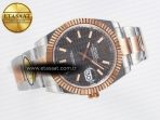 Rolex DateJust 41 126331 ARF 1:1 Best Edition 904L Steel Gray Textured Dial on SS/RG Oyster Bracelet SH3235(Gain Weight) - Görsel 8