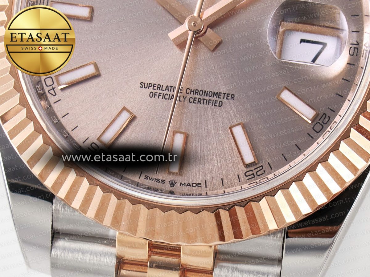 Rolex DateJust 41 126331 ARF 1:1 Best Edition 904L Steel RG Dial on SS/RG Jubilee Bracelet SH3235（Gain Weight） - Görsel 13