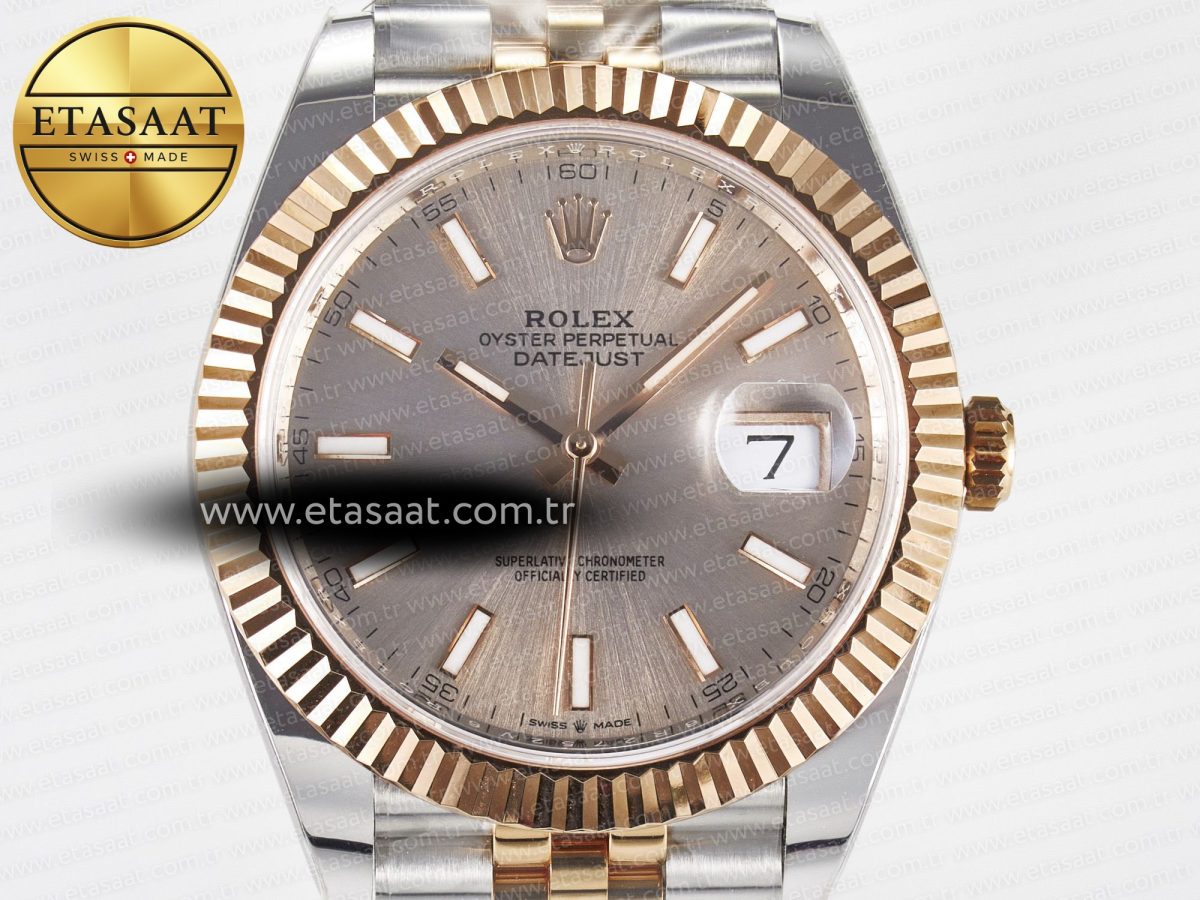 Rolex DateJust 41 126331 ARF 1:1 Best Edition 904L Steel RG Dial on SS/RG Jubilee Bracelet SH3235（Gain Weight） - Görsel 4
