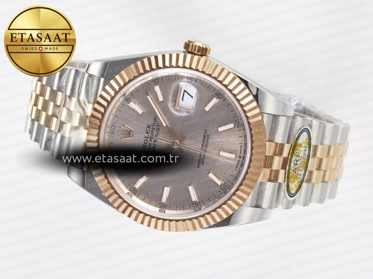 Rolex DateJust 41 126331 ARF 1:1 Best Edition 904L Steel RG Dial on SS/RG Jubilee Bracelet SH3235（Gain Weight） - Görsel 6