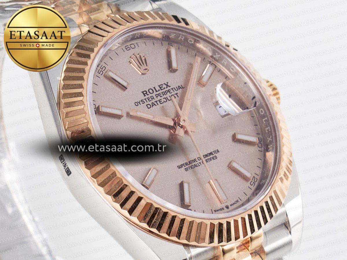 Rolex DateJust 41 126331 ARF 1:1 Best Edition 904L Steel RG Dial on SS/RG Jubilee Bracelet SH3235（Gain Weight） - Görsel 7