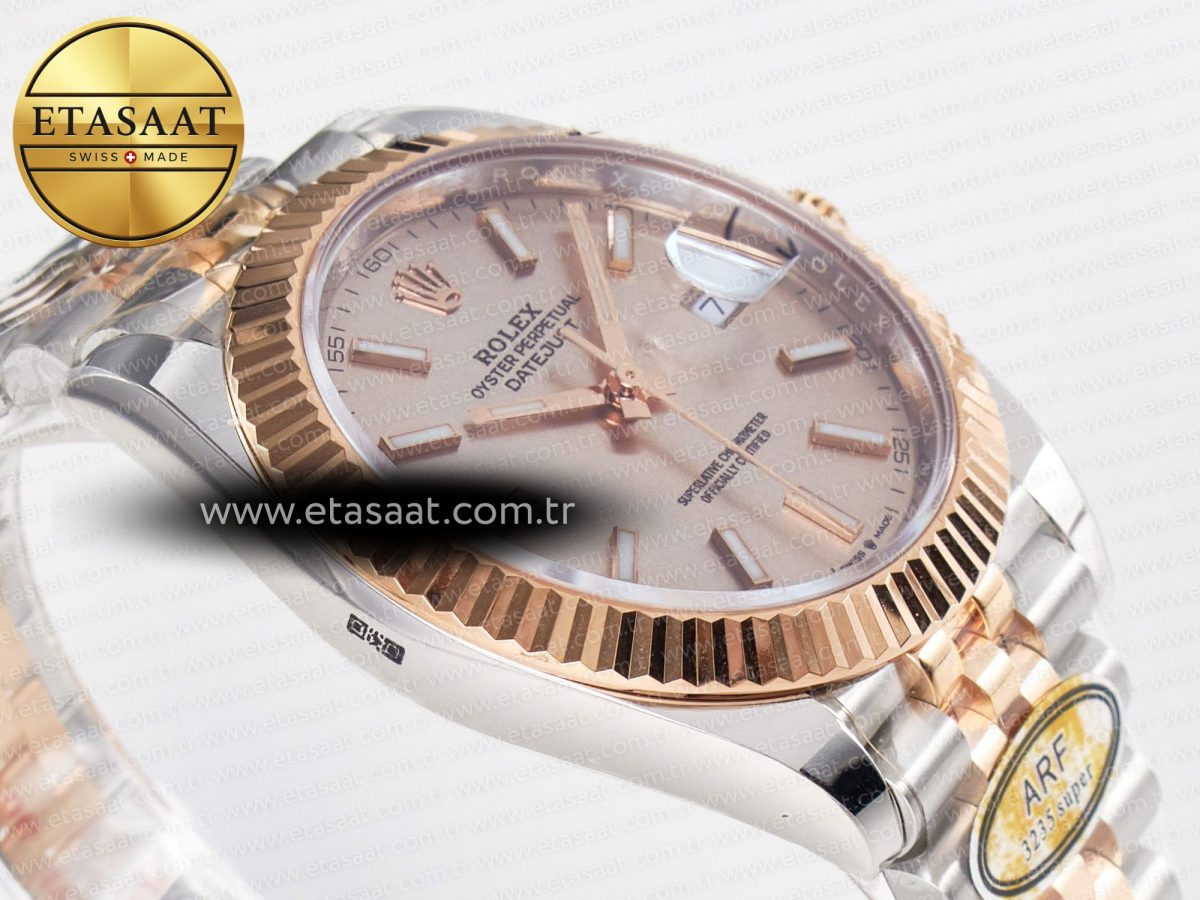 Rolex DateJust 41 126331 ARF 1:1 Best Edition 904L Steel RG Dial on SS/RG Jubilee Bracelet SH3235（Gain Weight） - Görsel 8