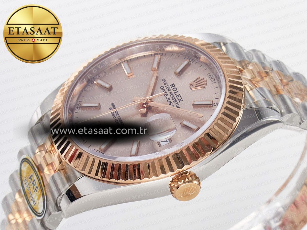 Rolex DateJust 41 126331 ARF 1:1 Best Edition 904L Steel RG Dial on SS/RG Jubilee Bracelet SH3235（Gain Weight） - Görsel 9