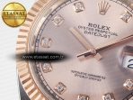 Rolex DateJust 41 126331 ARF 1:1 Best Edition 904L Steel RG Diamonds Dial on SS/RG Jubilee Bracelet SH3235（Gain Weight） - Görsel 10