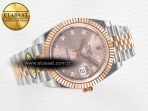 Rolex DateJust 41 126331 ARF 1:1 Best Edition 904L Steel RG Diamonds Dial on SS/RG Jubilee Bracelet SH3235（Gain Weight） - Görsel 8