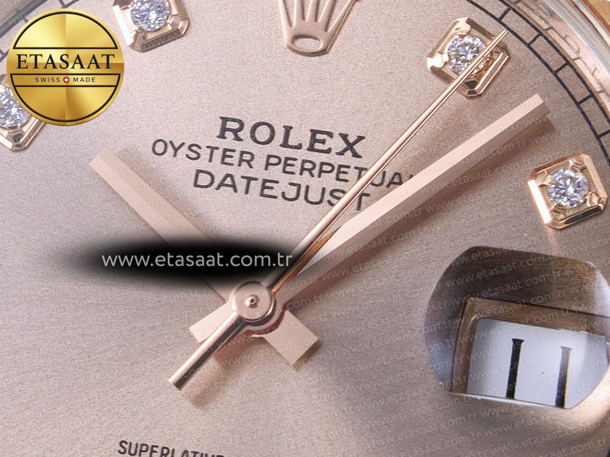 Rolex DateJust 41 126331 ARF 1:1 Best Edition 904L Steel RG Diamonds Dial on SS/RG Oyster Bracelet SH3235（Gain Weight） - Görsel 10