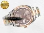 Rolex DateJust 41 126331 ARF 1:1 Best Edition 904L Steel RG Diamonds Dial on SS/RG Oyster Bracelet SH3235（Gain Weight） - Görsel 8