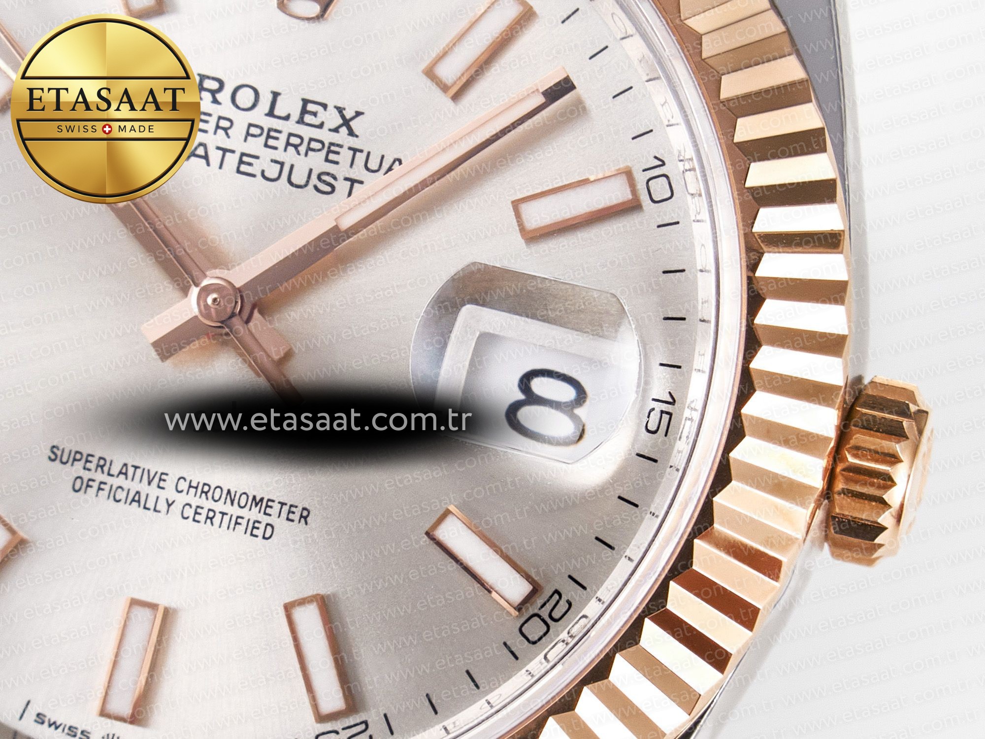 DateJust 41 126331 ARF 1:1 Best Edition 904L Steel Silver Dial on SS/RG Jubilee Bracelet SH3235(Gain Weight) - Resim 12 Rolex DateJust 41 126331 ARF 1:1 Best Edition 904L Steel Silver Dial on SS/RG Jubilee Bracelet SH3235(Gain Weight) - Görsel 12