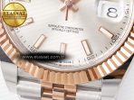 Rolex DateJust 41 126331 ARF 1:1 Best Edition 904L Steel Silver Dial on SS/RG Jubilee Bracelet SH3235(Gain Weight) - Görsel 13