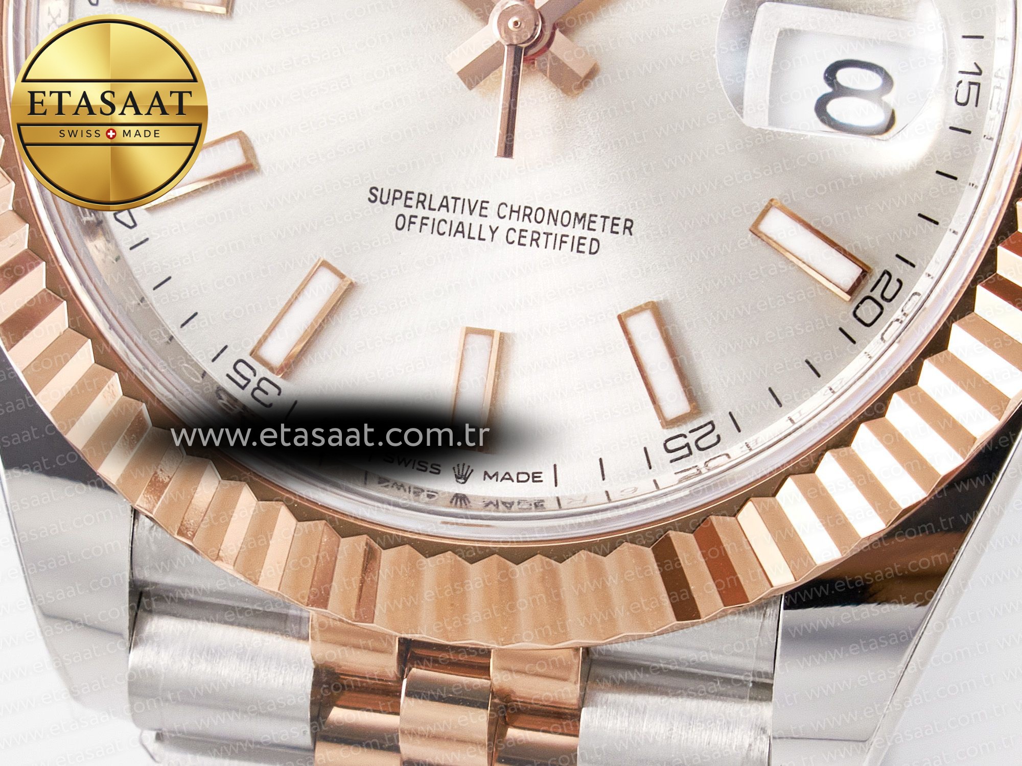 DateJust 41 126331 ARF 1:1 Best Edition 904L Steel Silver Dial on SS/RG Jubilee Bracelet SH3235(Gain Weight) - Resim 13 Rolex DateJust 41 126331 ARF 1:1 Best Edition 904L Steel Silver Dial on SS/RG Jubilee Bracelet SH3235(Gain Weight) - Görsel 13