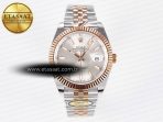 Rolex DateJust 41 126331 ARF 1:1 Best Edition 904L Steel Silver Dial on SS/RG Jubilee Bracelet SH3235(Gain Weight) - Görsel 3