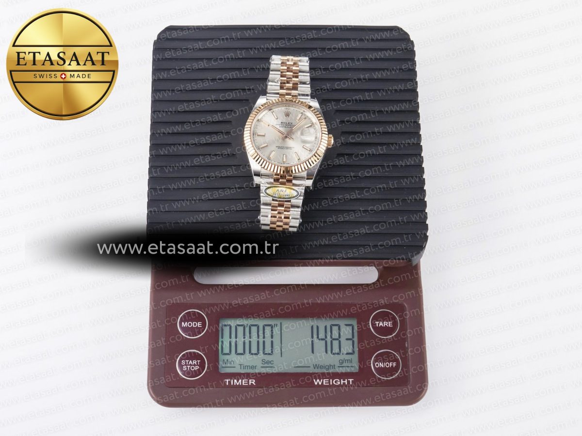Rolex DateJust 41 126331 ARF 1:1 Best Edition 904L Steel Silver Dial on SS/RG Jubilee Bracelet SH3235（Gain Weight） - Görsel 35