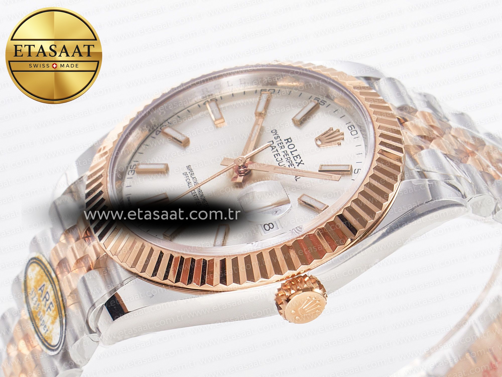 DateJust 41 126331 ARF 1:1 Best Edition 904L Steel Silver Dial on SS/RG Jubilee Bracelet SH3235(Gain Weight) - Resim 6 Rolex DateJust 41 126331 ARF 1:1 Best Edition 904L Steel Silver Dial on SS/RG Jubilee Bracelet SH3235(Gain Weight) - Görsel 6