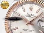 Rolex DateJust 41 126331 ARF 1:1 Best Edition 904L Steel Silver Dial on SS/RG Oyster Bracelet SH3235(Gain Weight) - Görsel 10