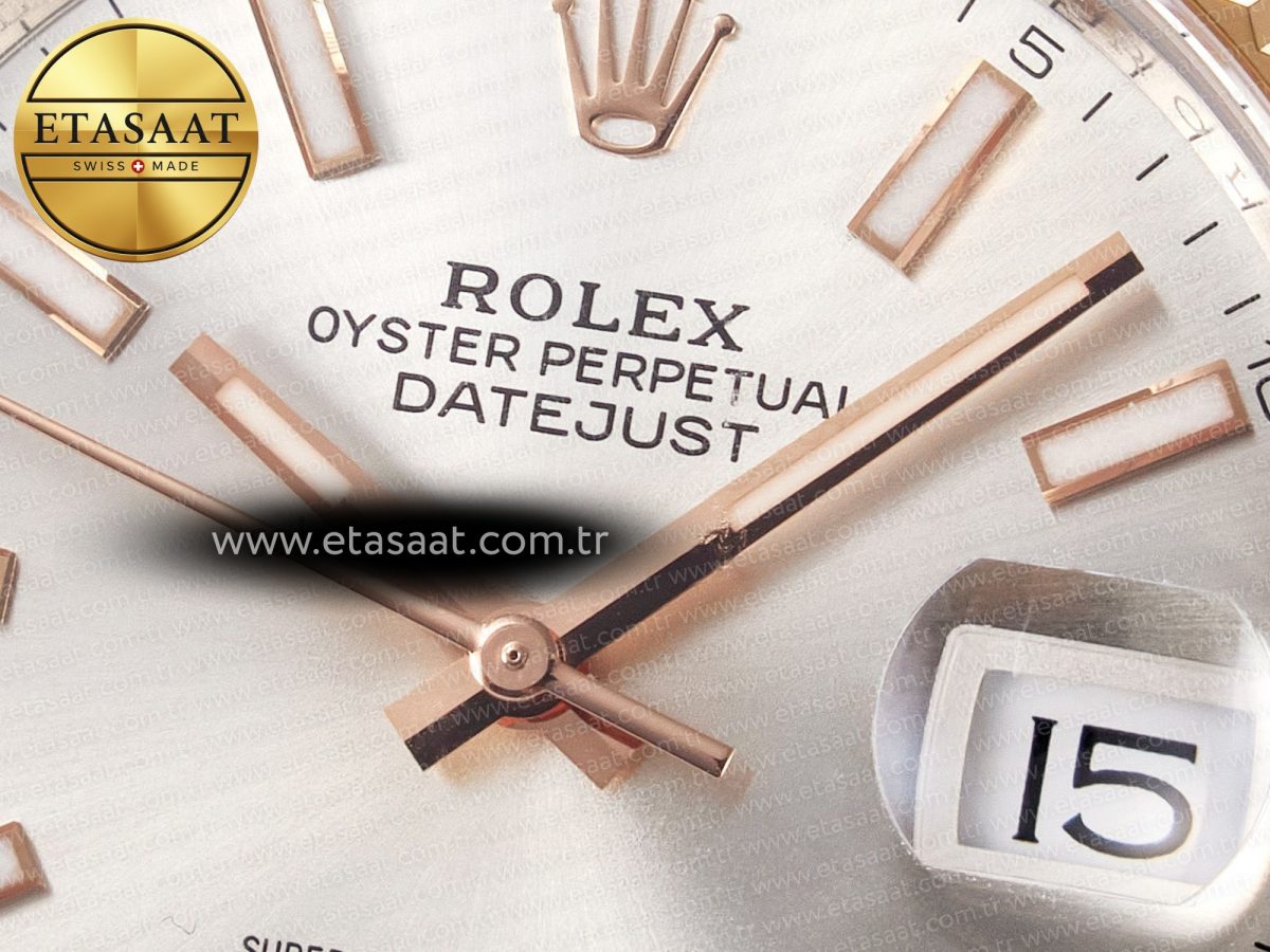Rolex DateJust 41 126331 ARF 1:1 Best Edition 904L Steel Silver Dial on SS/RG Oyster Bracelet SH3235（Gain Weight） - Görsel 11