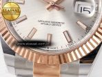 Rolex DateJust 41 126331 ARF 1:1 Best Edition 904L Steel Silver Dial on SS/RG Oyster Bracelet SH3235(Gain Weight) - Görsel 13