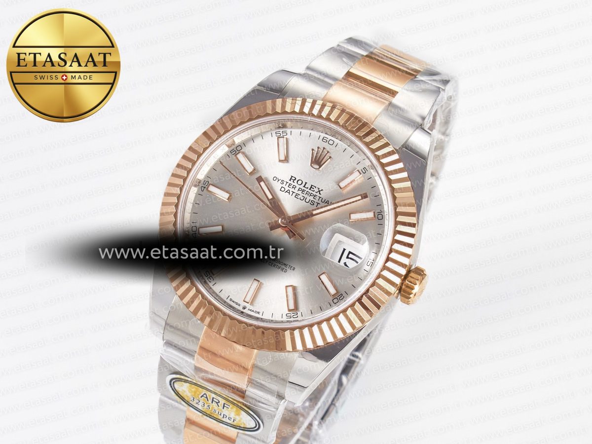 Rolex DateJust 41 126331 ARF 1:1 Best Edition 904L Steel Silver Dial on SS/RG Oyster Bracelet SH3235（Gain Weight） - Görsel 2