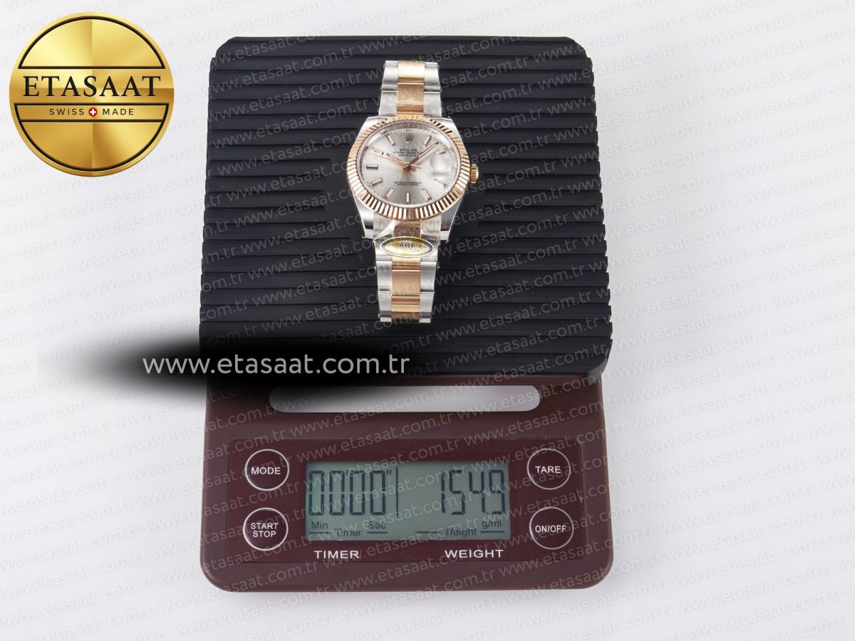 Rolex DateJust 41 126331 ARF 1:1 Best Edition 904L Steel Silver Dial on SS/RG Oyster Bracelet SH3235（Gain Weight） - Görsel 35