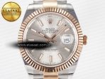 Rolex DateJust 41 126331 ARF 1:1 Best Edition 904L Steel Silver Dial on SS/RG Oyster Bracelet SH3235(Gain Weight) - Görsel 4