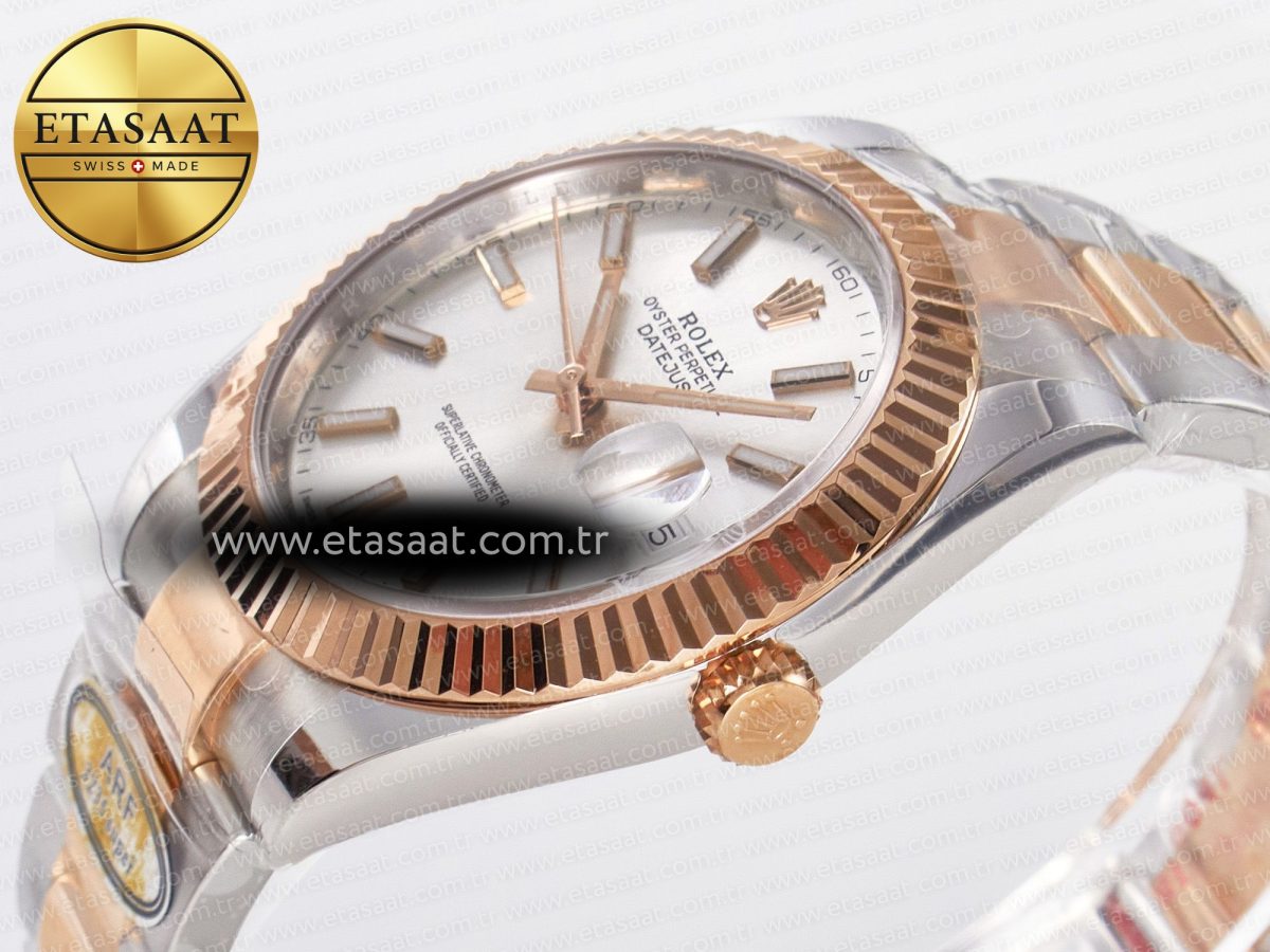 Rolex DateJust 41 126331 ARF 1:1 Best Edition 904L Steel Silver Dial on SS/RG Oyster Bracelet SH3235（Gain Weight） - Görsel 6
