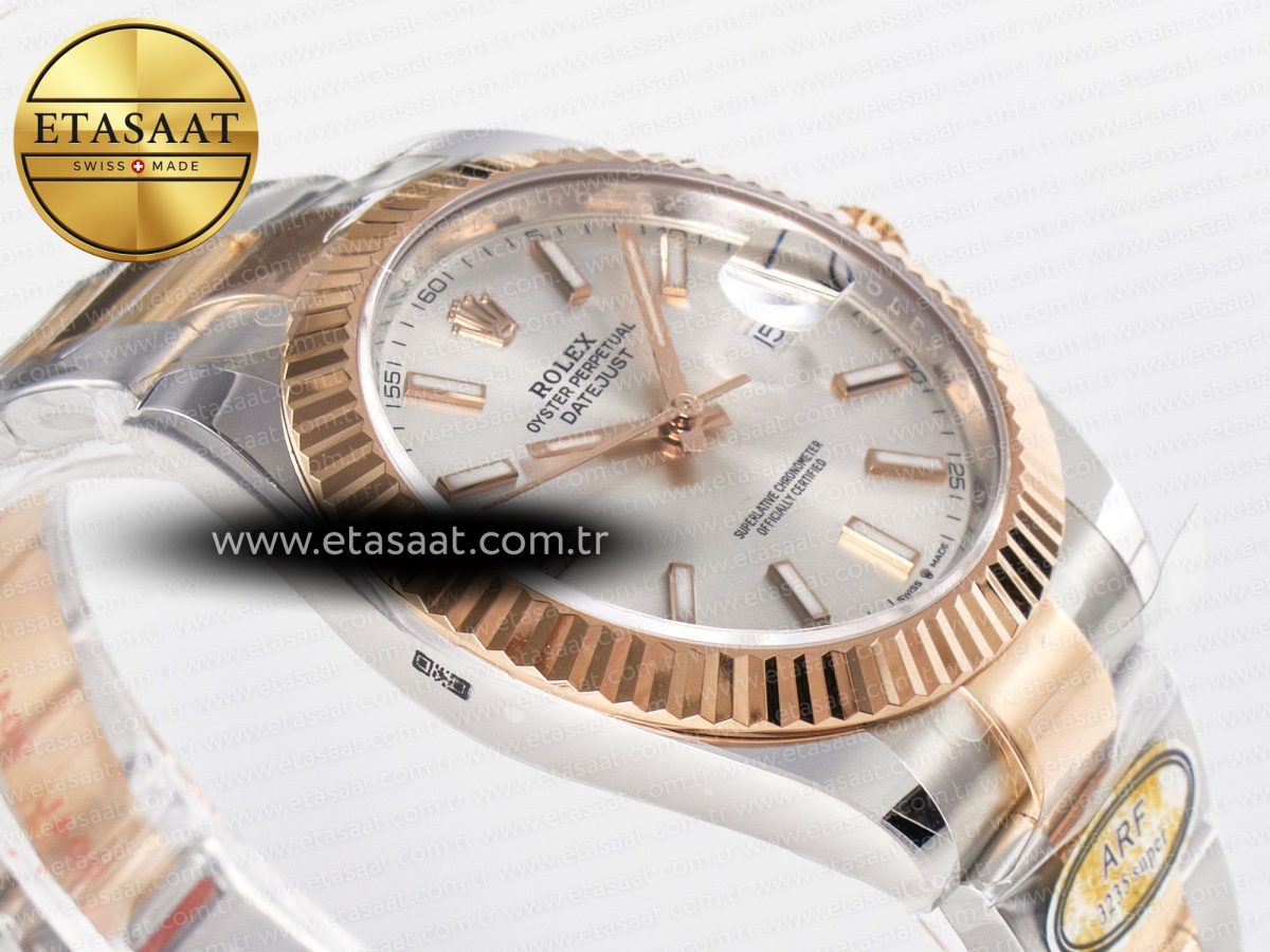 Rolex DateJust 41 126331 ARF 1:1 Best Edition 904L Steel Silver Dial on SS/RG Oyster Bracelet SH3235（Gain Weight） - Görsel 7