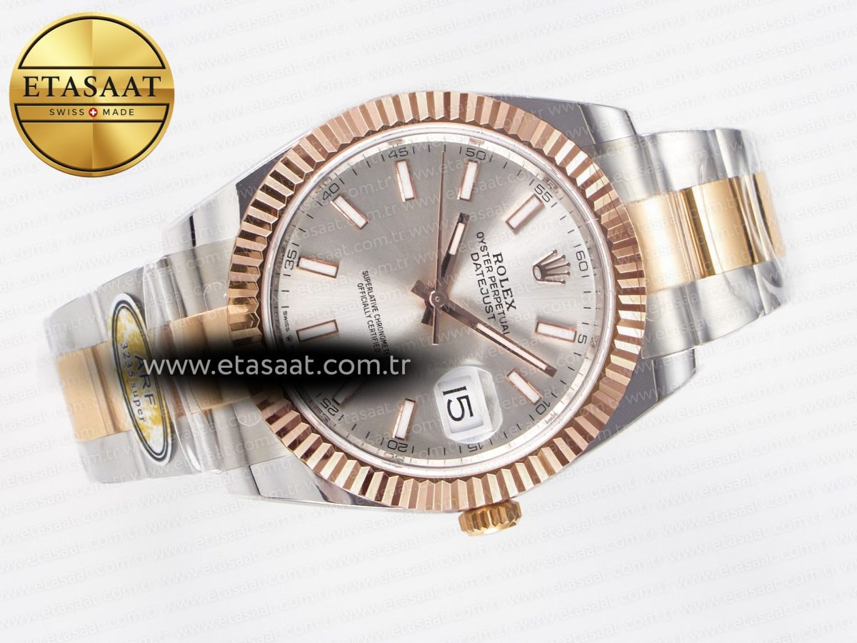 Rolex DateJust 41 126331 ARF 1:1 Best Edition 904L Steel Silver Dial on SS/RG Oyster Bracelet SH3235（Gain Weight） - Görsel 8
