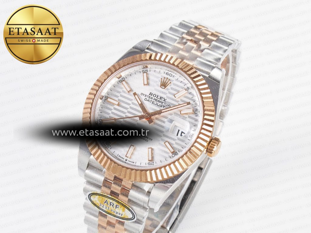 datejust 41 126331 arf 11 best edition 904l steel silver textured dial on ss rg jubilee bracelet sh3235efbc88gain weightefbc891