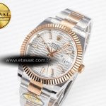 Rolex DateJust 41 126331 ARF 1:1 Best Edition 904L Steel Silver Textured Dial on SS/RG Oyster Bracelet SH3235（Gain Weight）