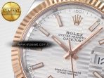 Rolex DateJust 41 126331 ARF 1:1 Best Edition 904L Steel Silver Textured Dial on SS/RG Oyster Bracelet SH3235（Gain Weight） - Görsel 10