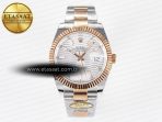 Rolex DateJust 41 126331 ARF 1:1 Best Edition 904L Steel Silver Textured Dial on SS/RG Oyster Bracelet SH3235（Gain Weight） - Görsel 3