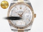 Rolex DateJust 41 126331 ARF 1:1 Best Edition 904L Steel Silver Textured Dial on SS/RG Oyster Bracelet SH3235（Gain Weight） - Görsel 4