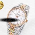Rolex DateJust 41 126331 ARF 1:1 Best Edition 904L Steel White Dial on SS/RG Jubilee Bracelet SH3235（Gain Weight）