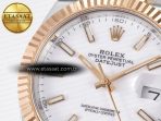 Rolex DateJust 41 126331 ARF 1:1 Best Edition 904L Steel White Dial on SS/RG Jubilee Bracelet SH3235(Gain Weight) - Görsel 10