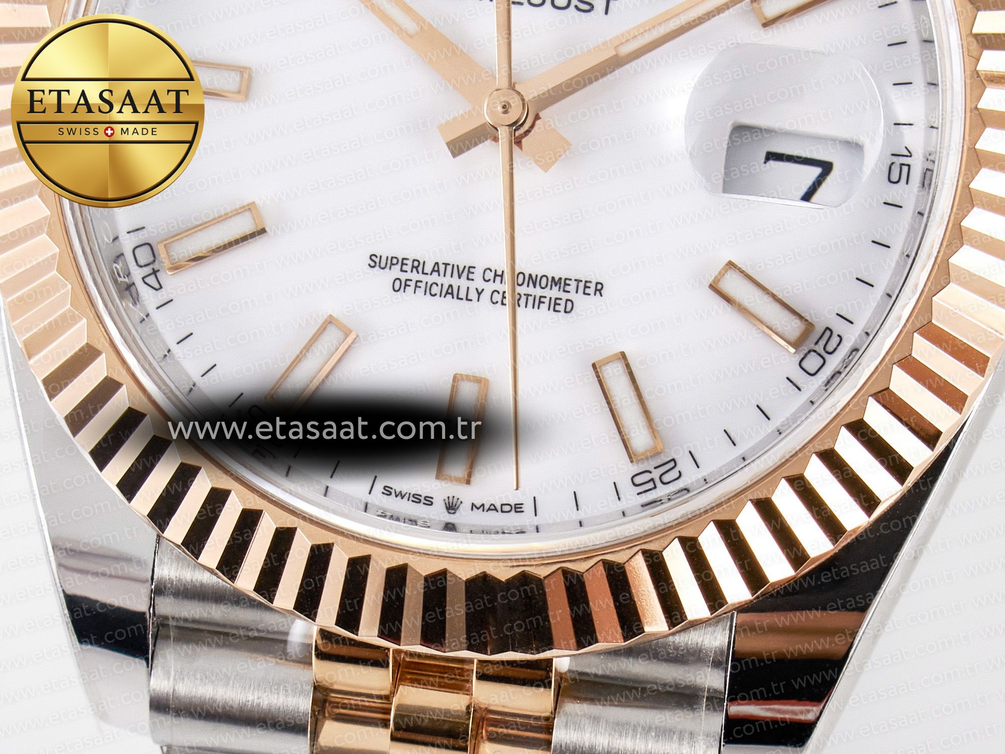 DateJust 41 126331 ARF 1:1 Best Edition 904L Steel White Dial on SS/RG Jubilee Bracelet SH3235(Gain Weight) - Resim 13 Rolex DateJust 41 126331 ARF 1:1 Best Edition 904L Steel White Dial on SS/RG Jubilee Bracelet SH3235(Gain Weight) - Görsel 13